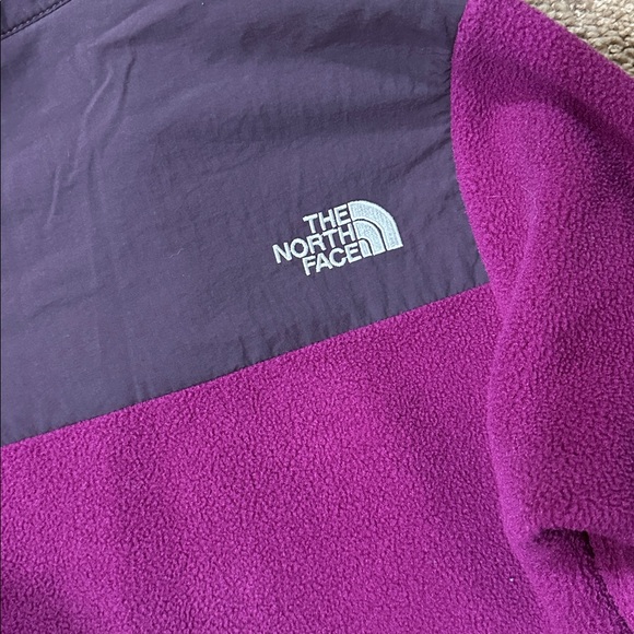 The North Face Magenta and Dark Gray Fleece Jacket - Picture 3 of 4